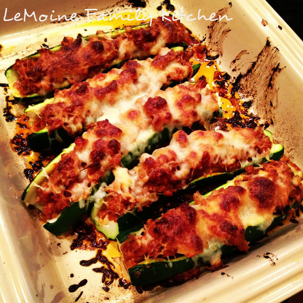 Sausage Stuffed Zucchini Boats are a great Italian inspired side dish or main dish. They are hearty and packed with great flavor.