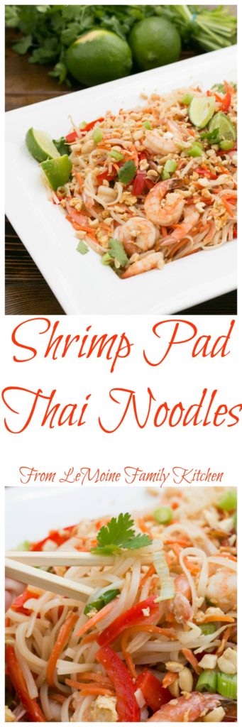 These Shrimp Pad Thai Noodles are out of this world delicious! Its easy to make, perfect for a weeknight dinner and so packed with gorgeous color and flavor. You are going to want to make these asap!