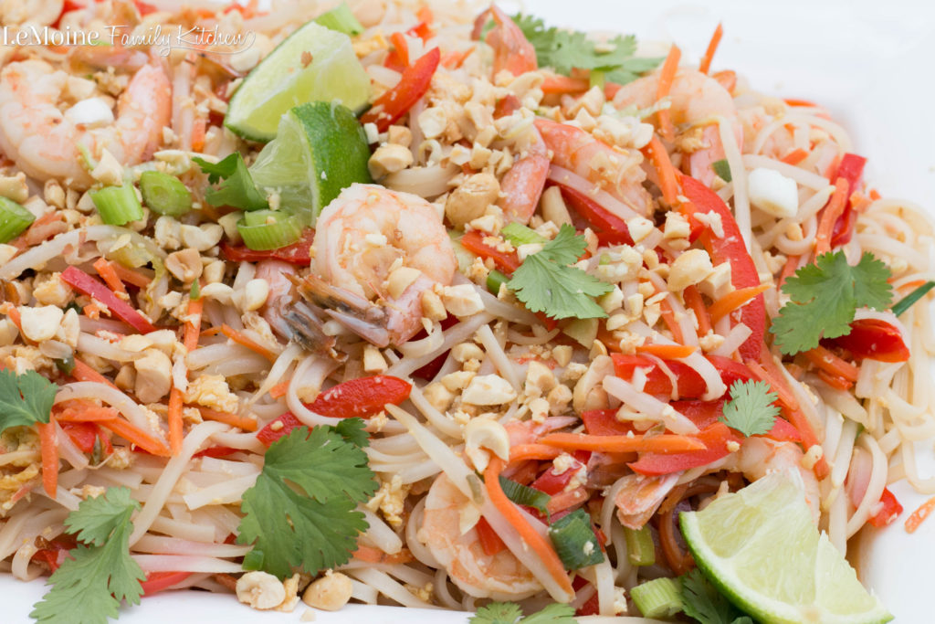 These Shrimp Pad Thai Noodles are out of this world delicious! Its easy to make, perfect for a weeknight dinner and so packed with gorgeous color and flavor. You are going to want to make these asap!